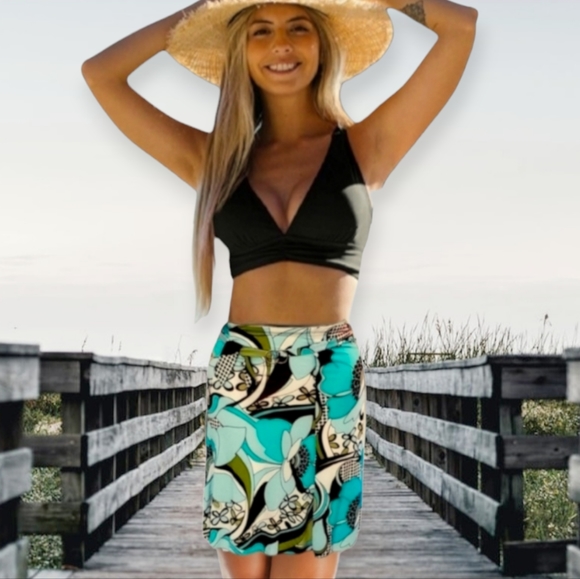 Abstract Floral Summer Skirt - Picture 11 of 12